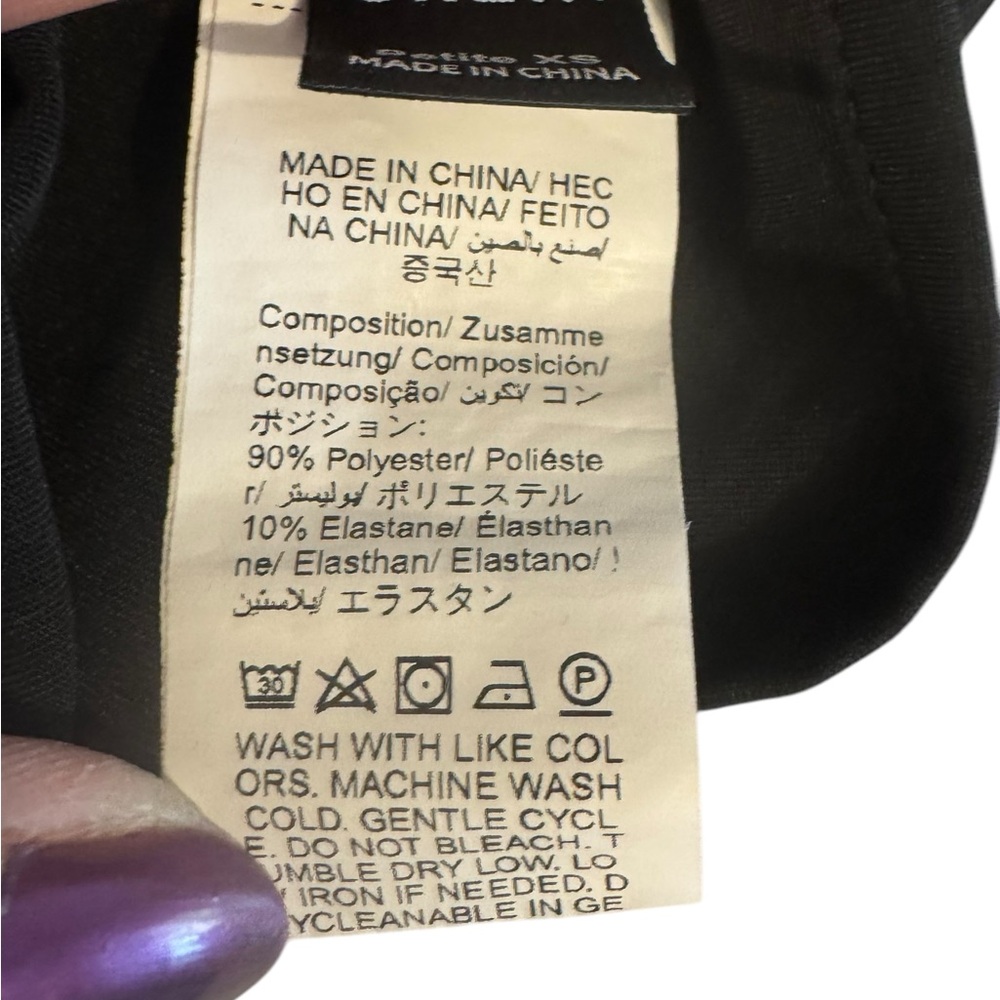SHEIN cold shoulder black crop top size petite XS NEW - Picture 7 of 7